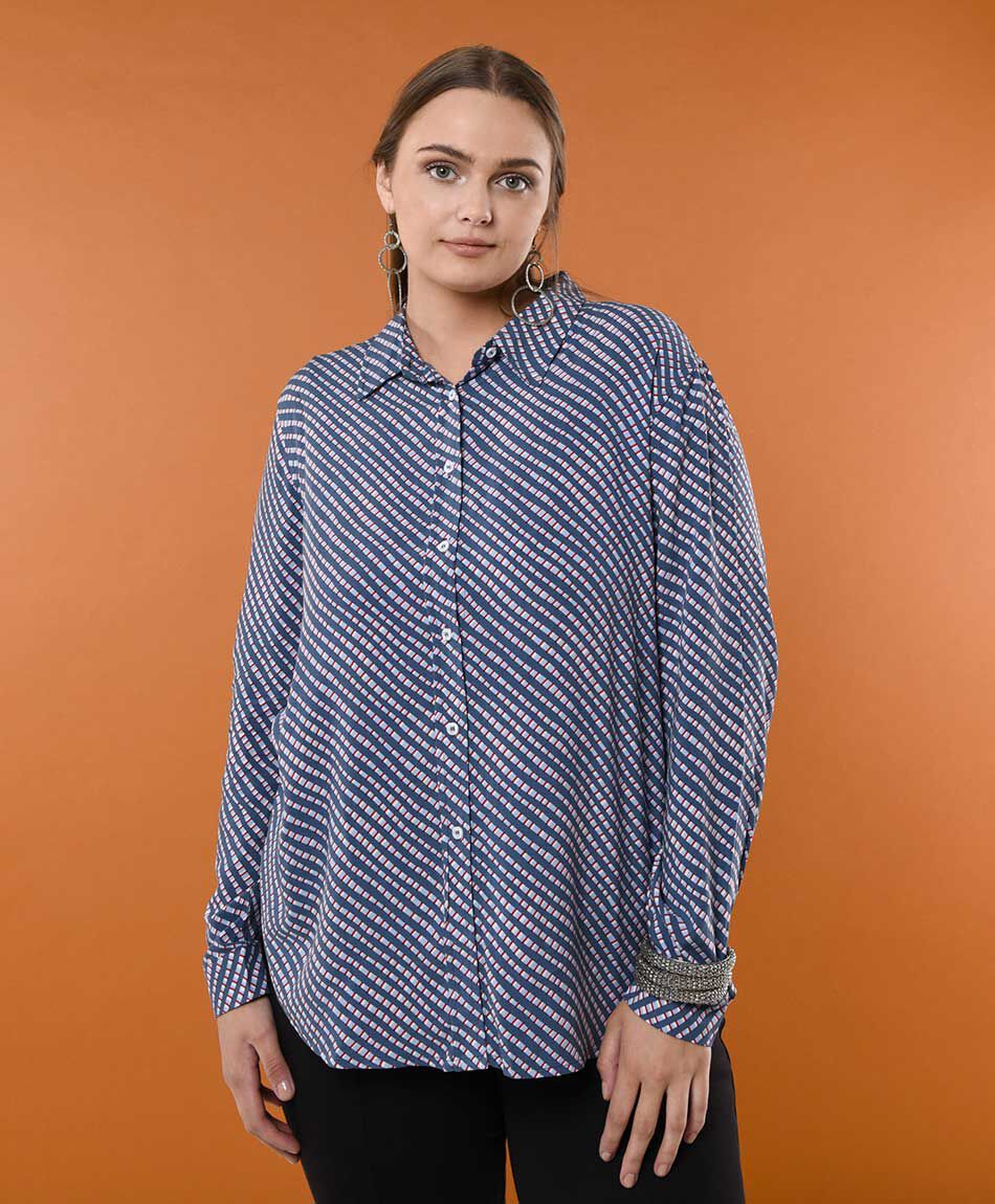Blusa mujer rayas diagonales