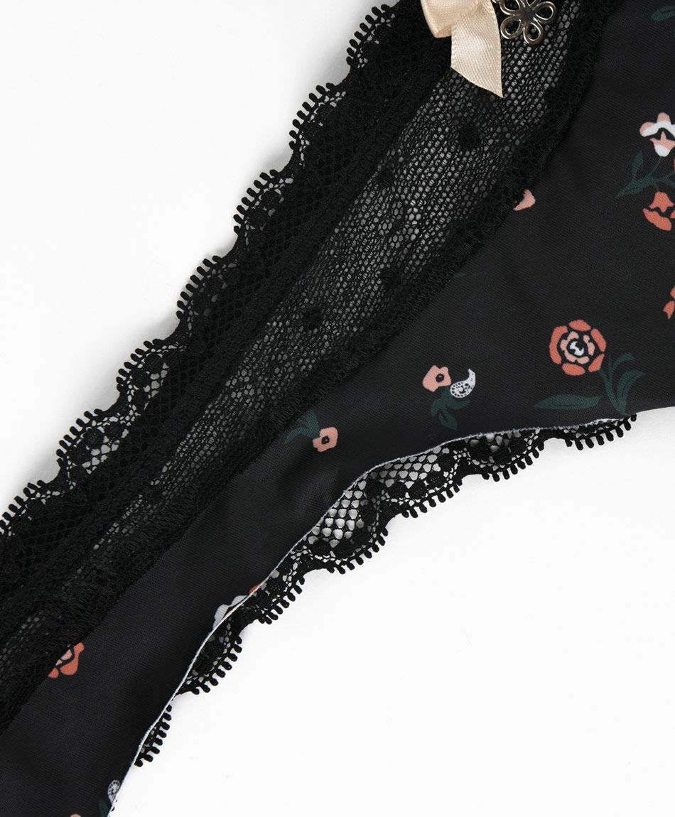 Tanga mujer print encaje