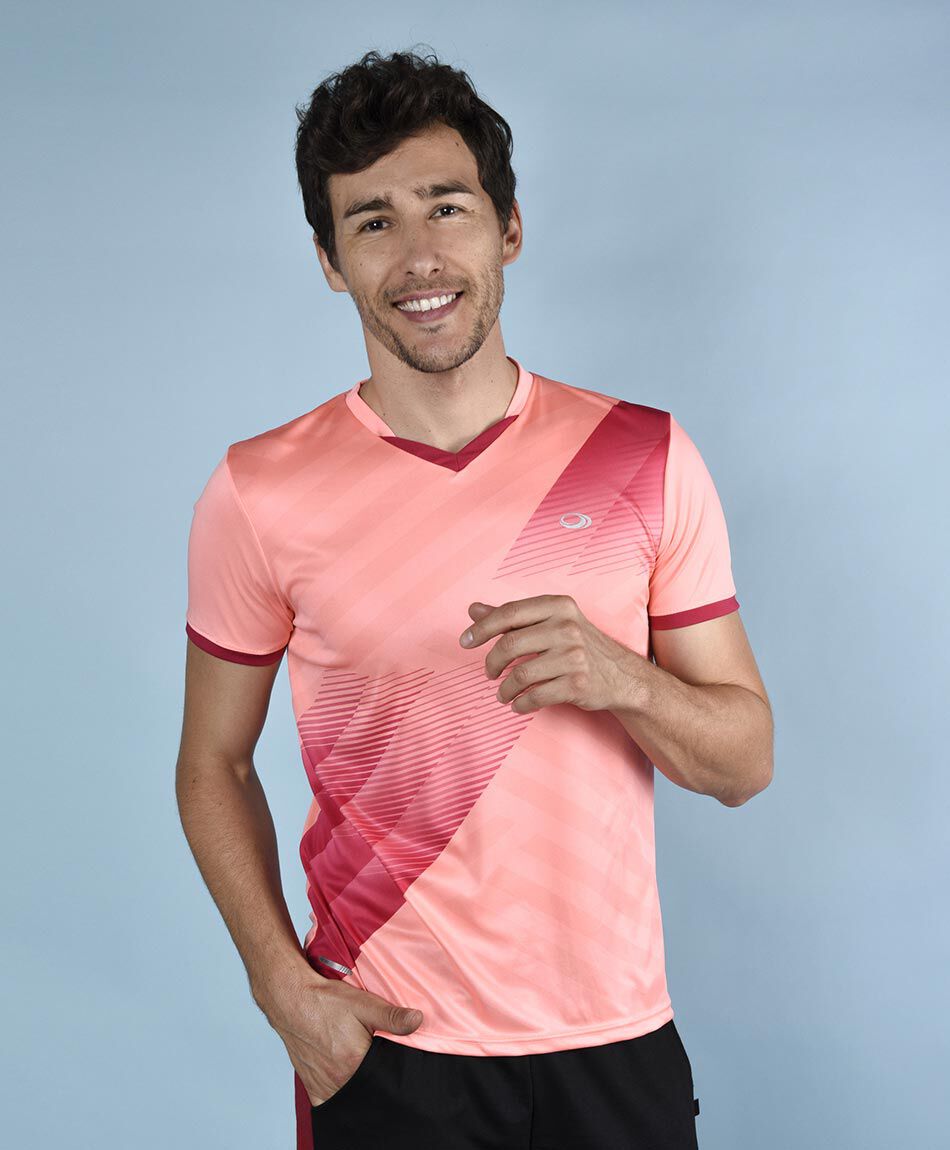 Polera deportiva manga corta cuello redondo