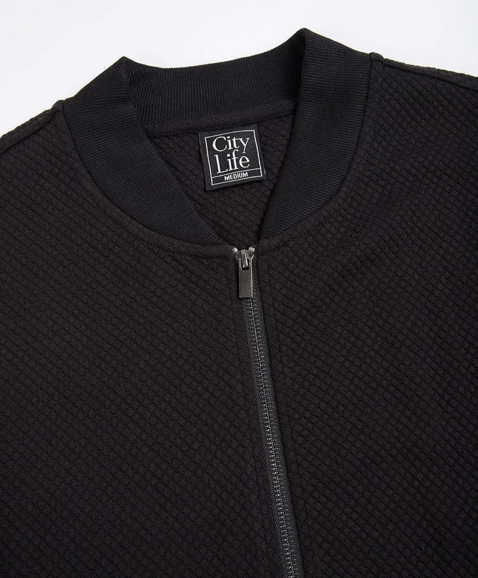 Chaqueta hombre bomber negra