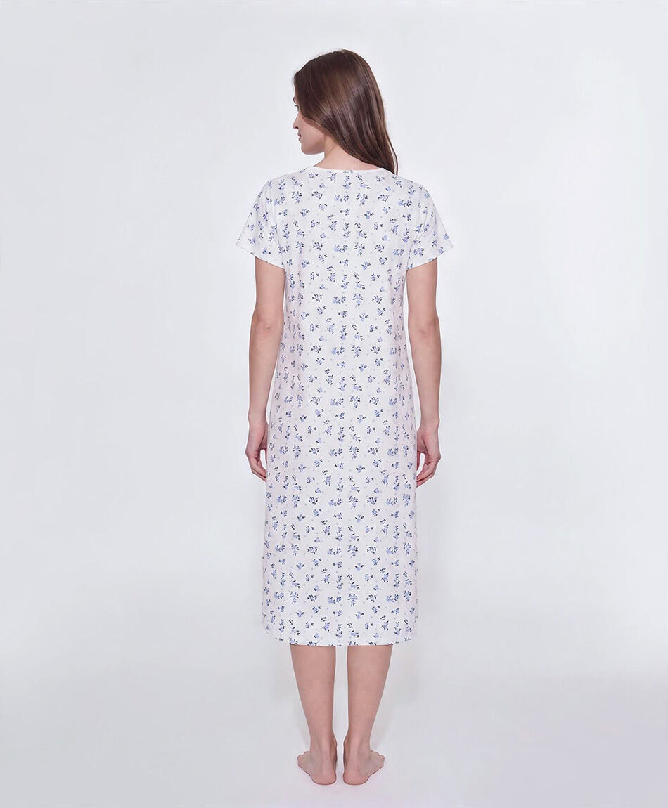 Camisa de dormir mujer puntos flores