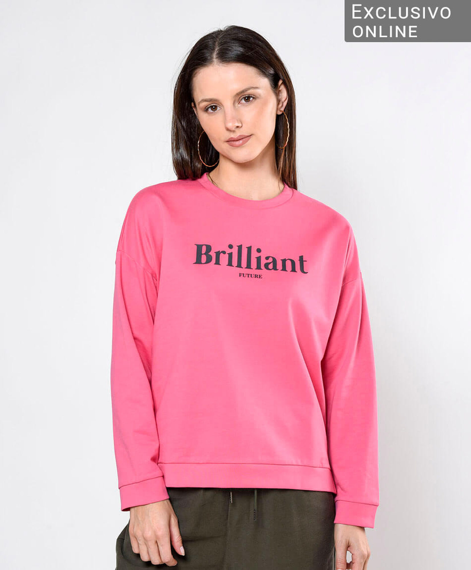 Polerón mujer texto rosado Polerón mujer texto rosado