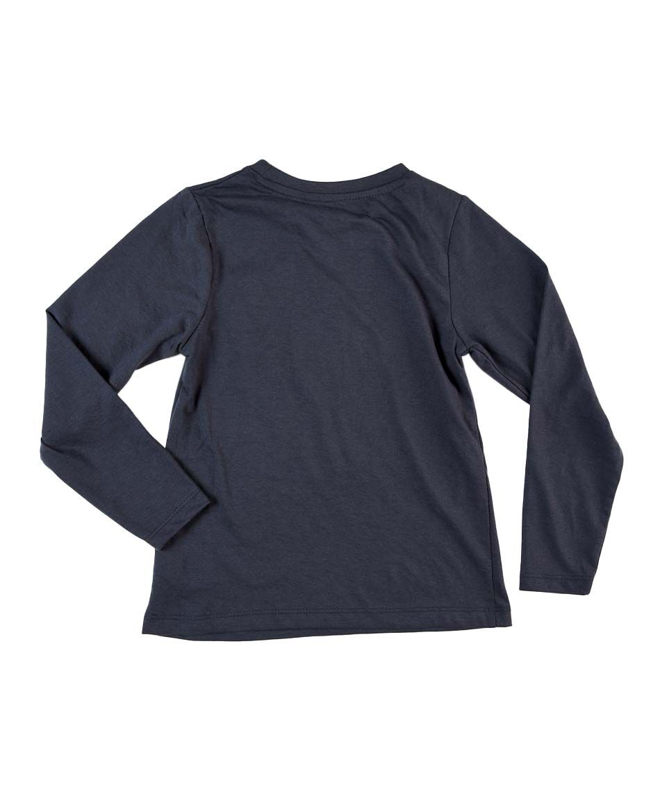 Polera ni&ntilde;a coraz&oacute;n texto manga larga