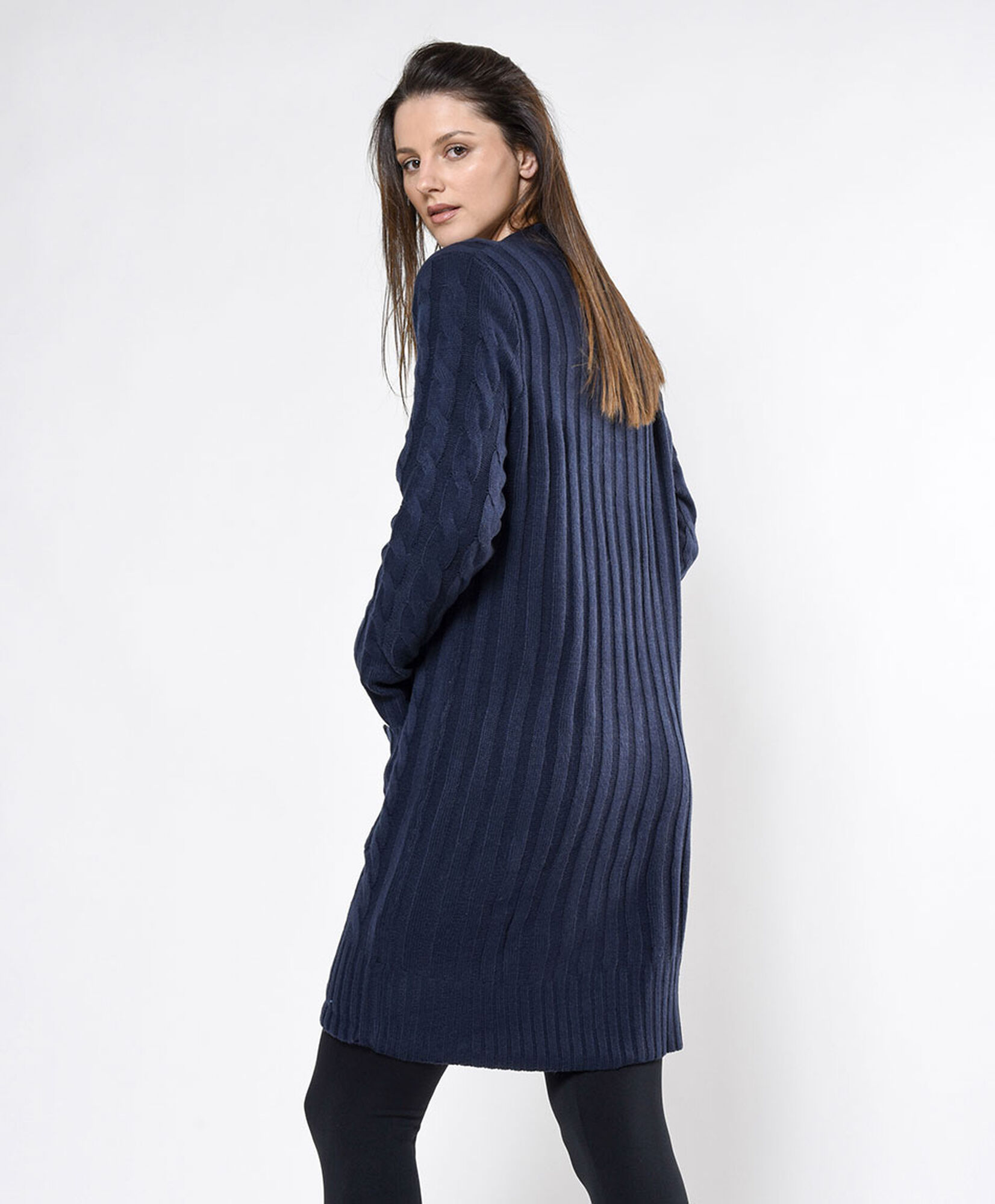 Cardigan mujer extra largo trenzas Cardigan mujer extra largo trenzas