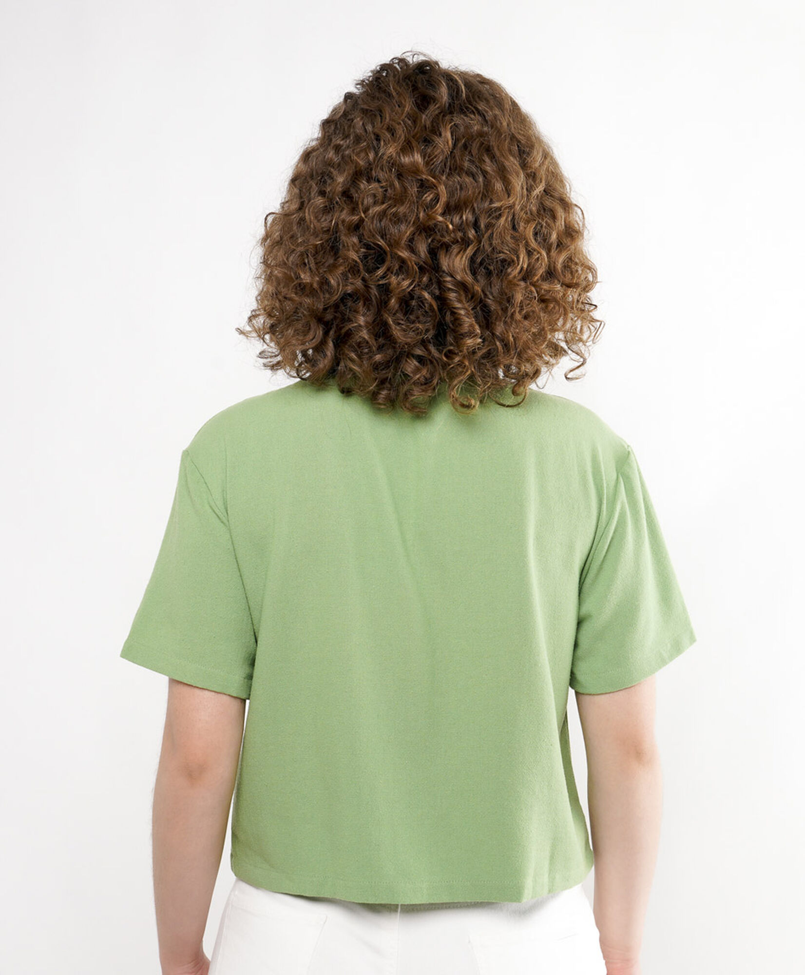 Blusa mujer manga corta verde Blusa mujer manga corta verde