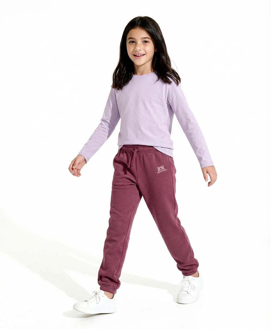 Pantal&oacute;n ni&ntilde;a jogger morado
