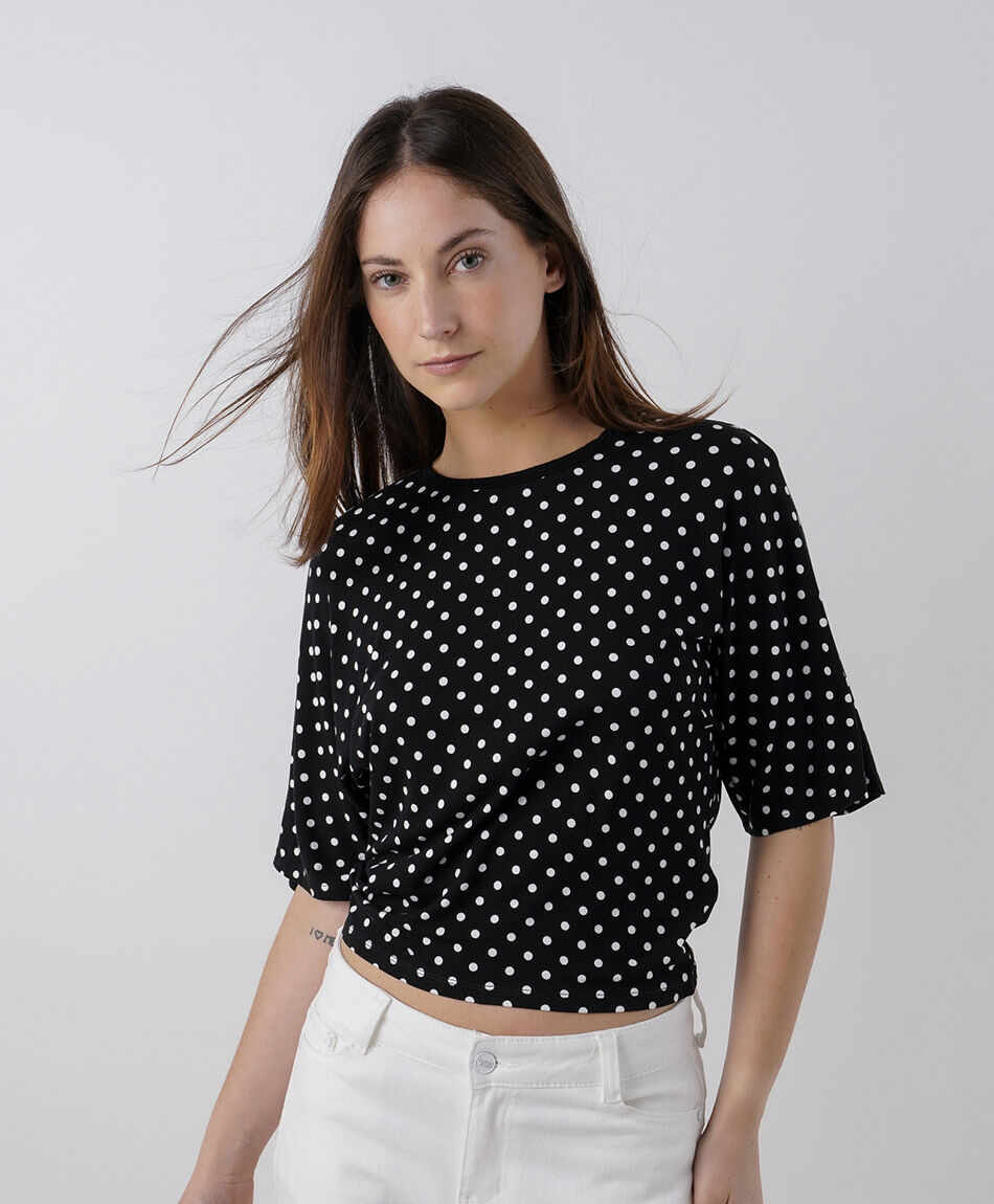 Polera mujer lunares