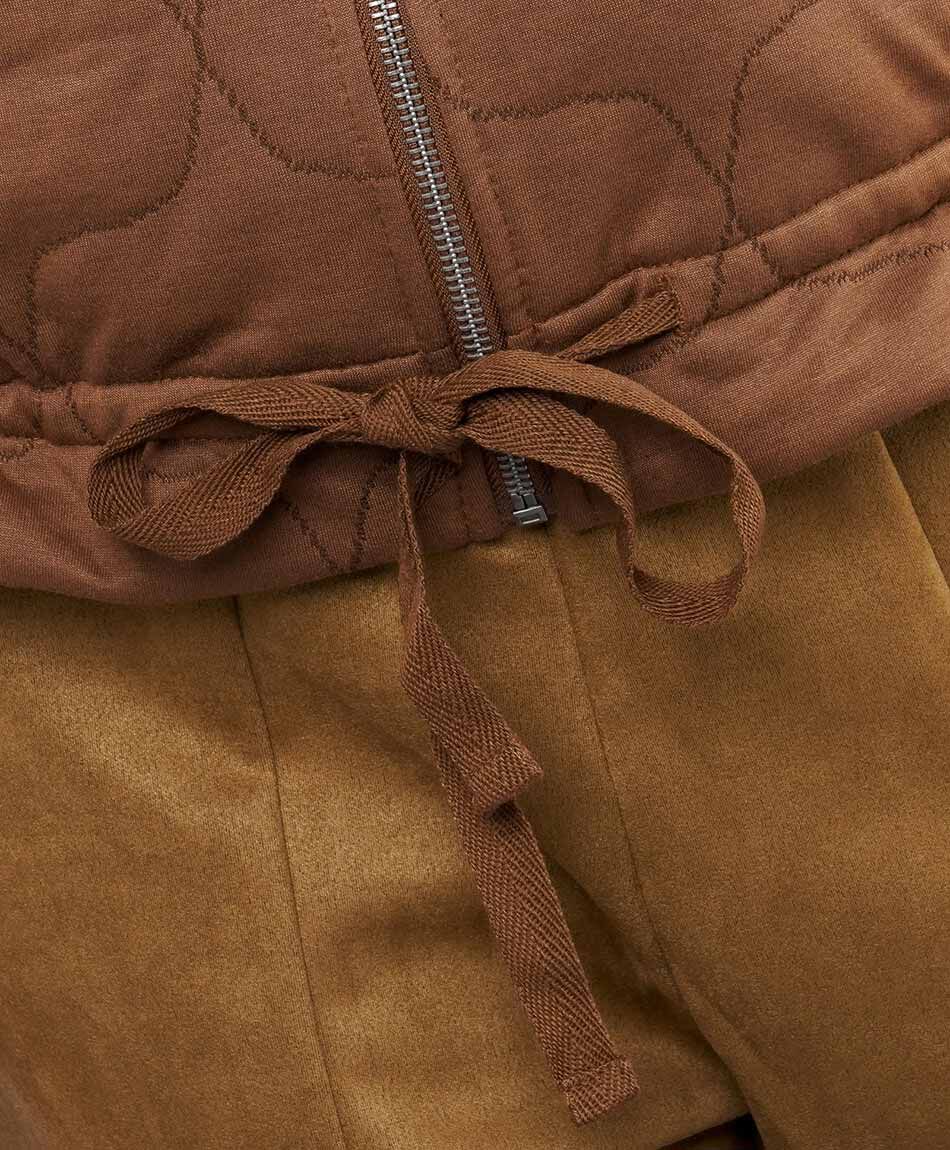 Chaqueta mujer bomber chocolate