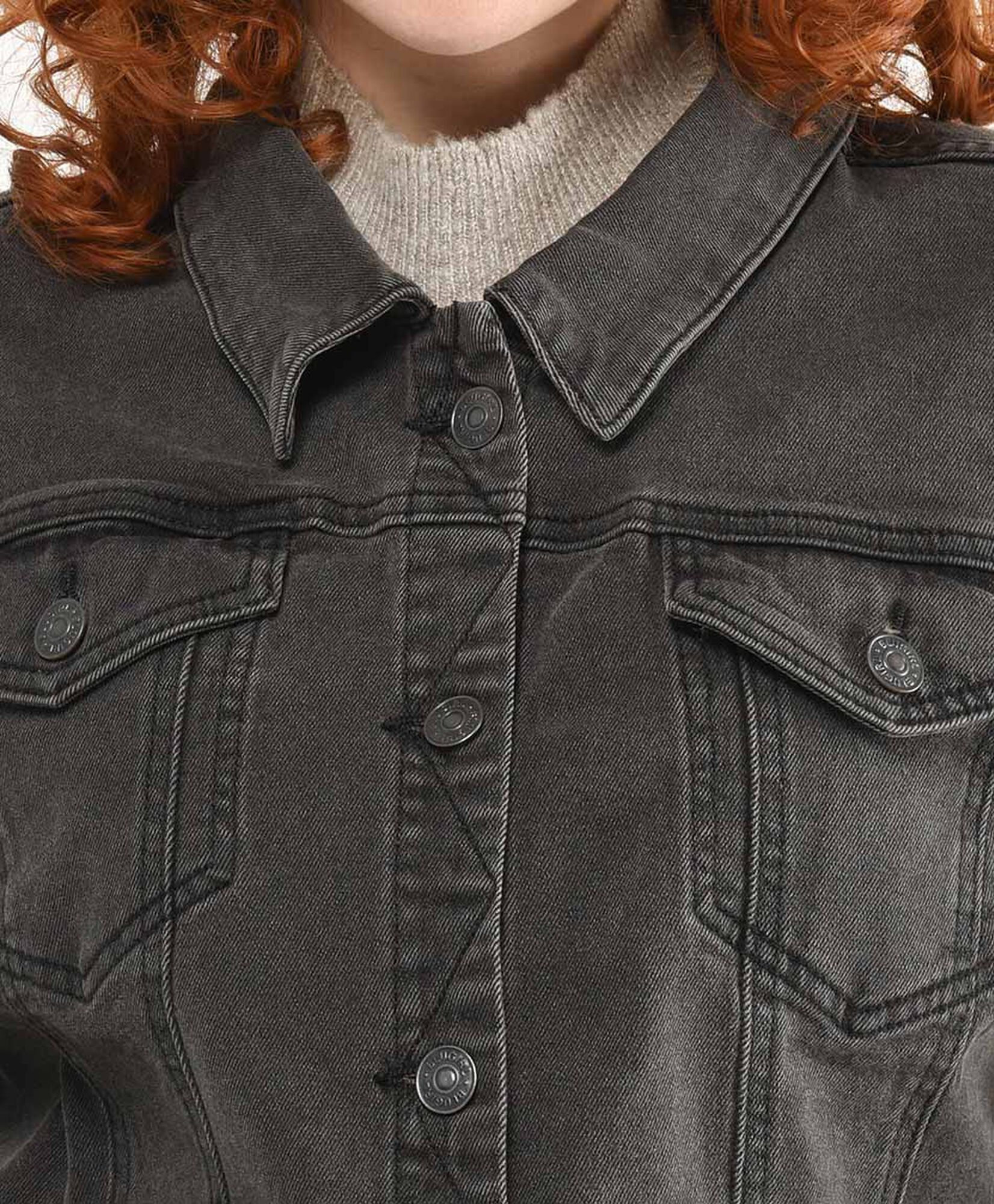 Chaqueta mujer denim costuras Chaqueta mujer denim costuras