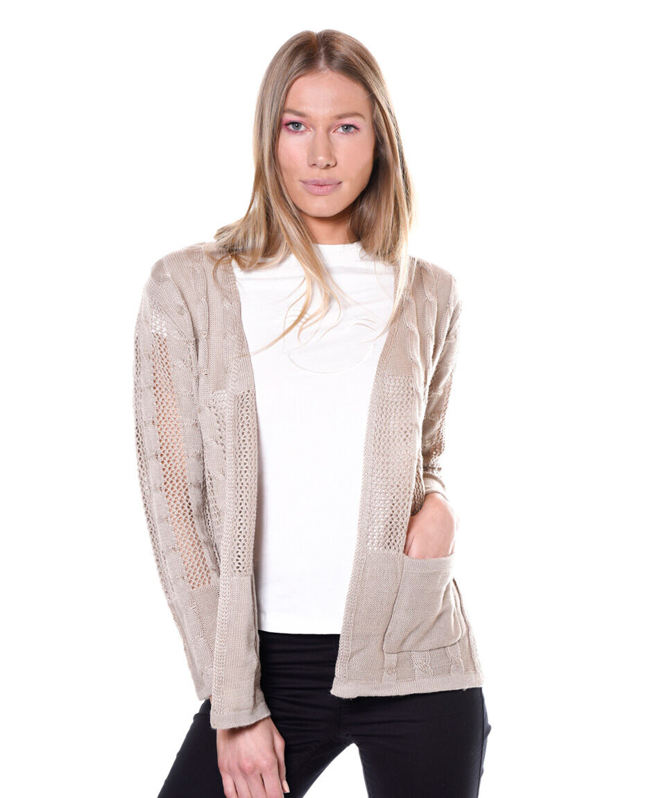 Cardigan trenzado