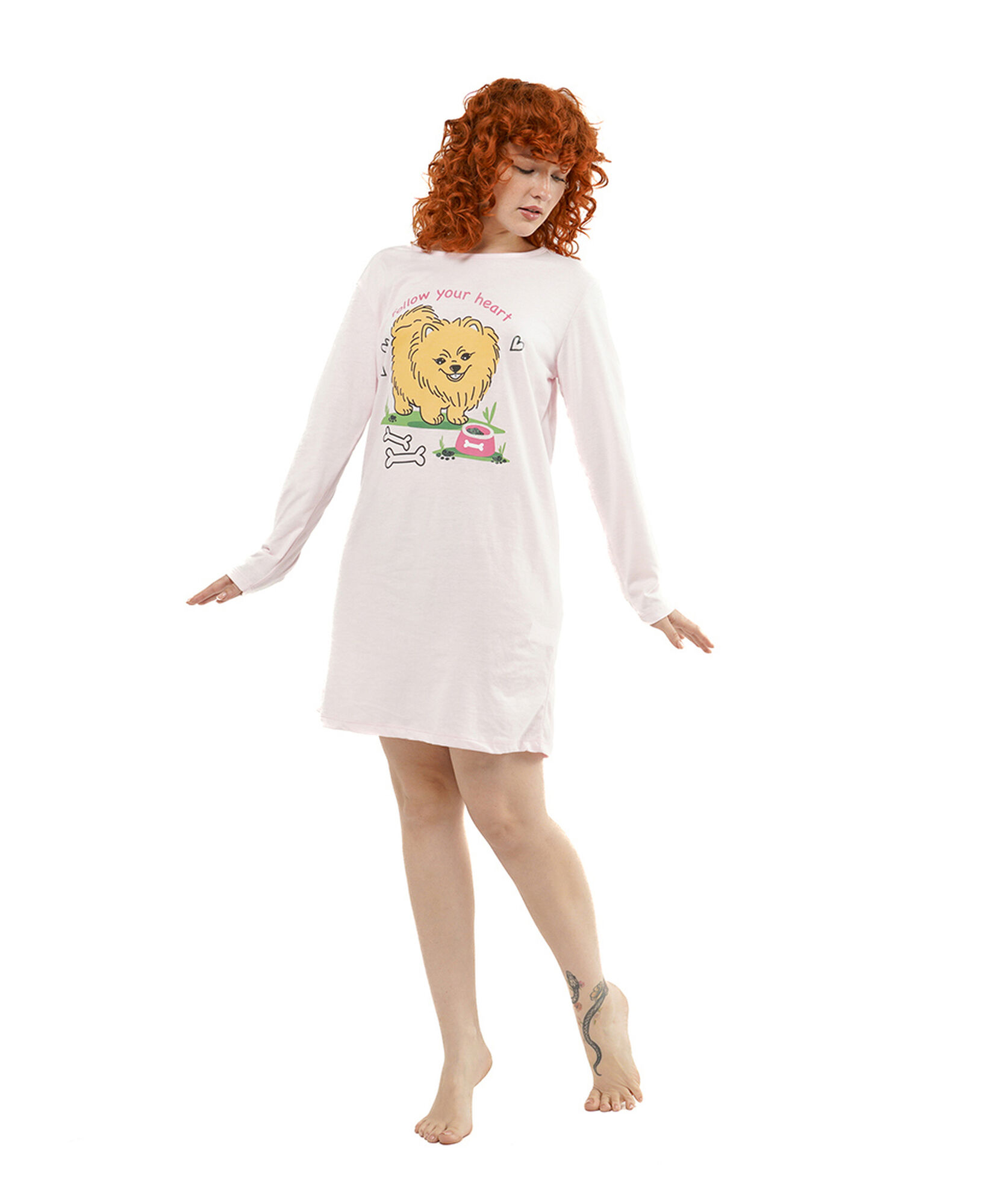 Camisola mujer perrito pomerania manga larga Camisola mujer perrito pomerania manga larga