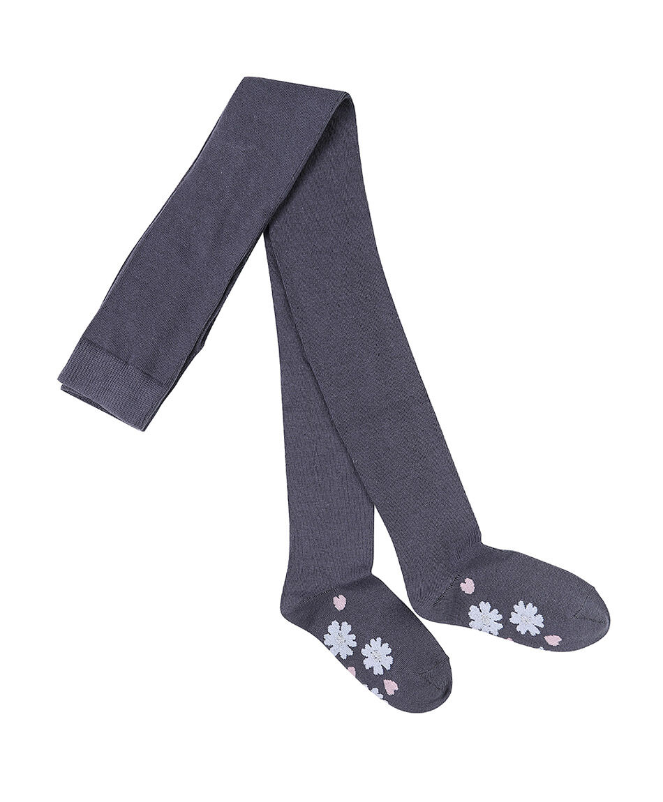 Panty escolar algod&oacute;n gris dise&ntilde;o