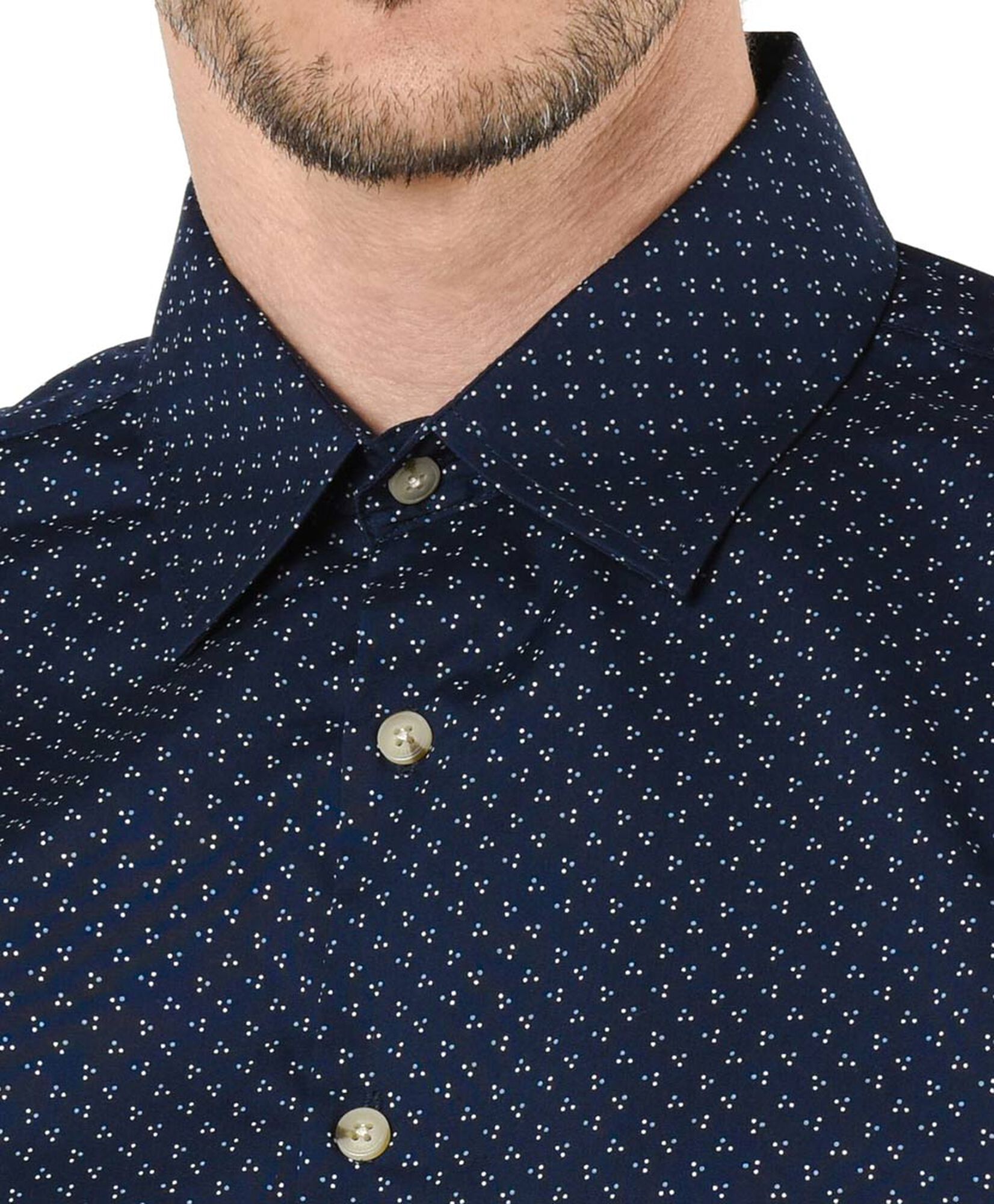 Camisa hombre puntos azul Camisa hombre puntos azul