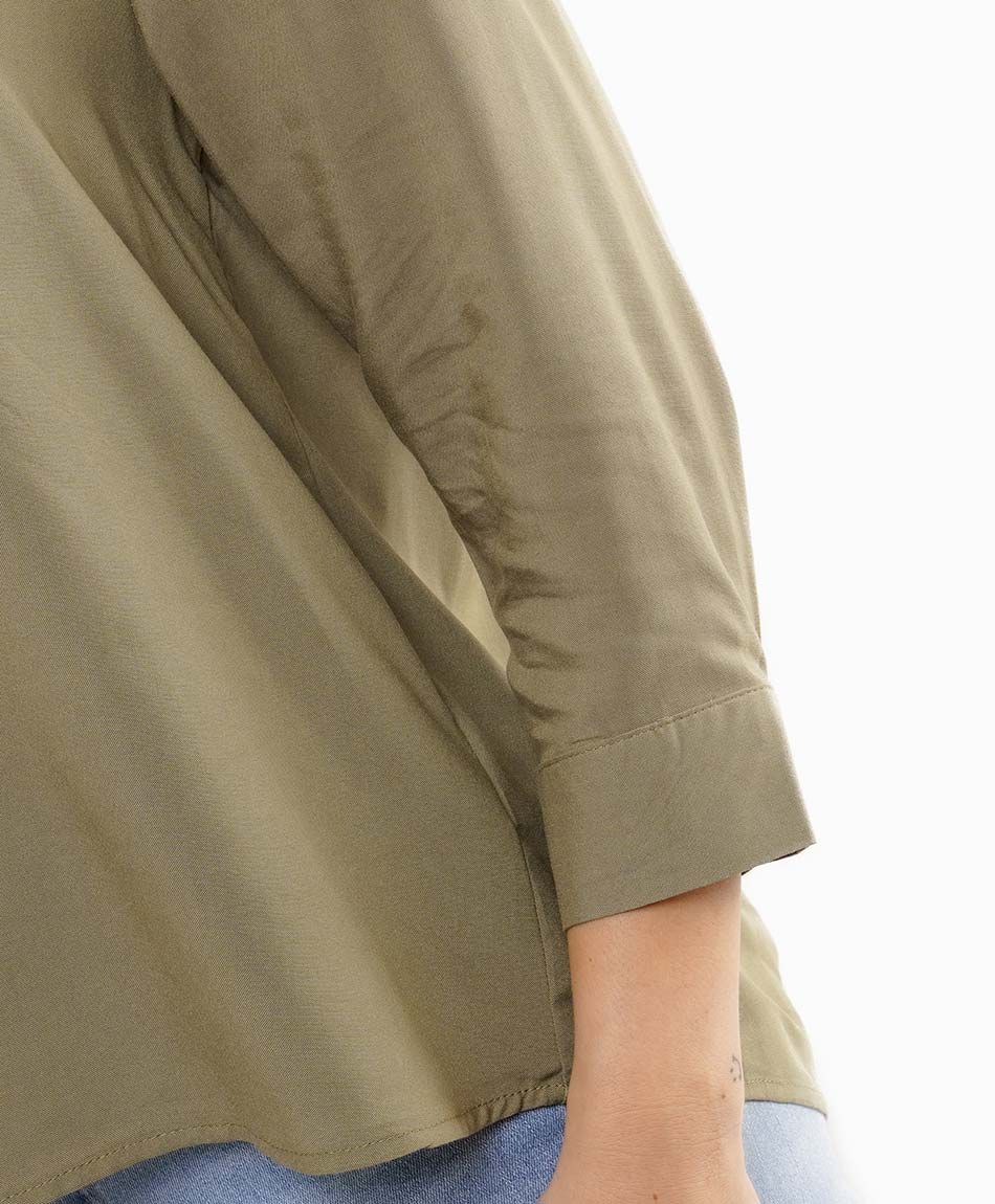 Blusa mujer lisa elegante green