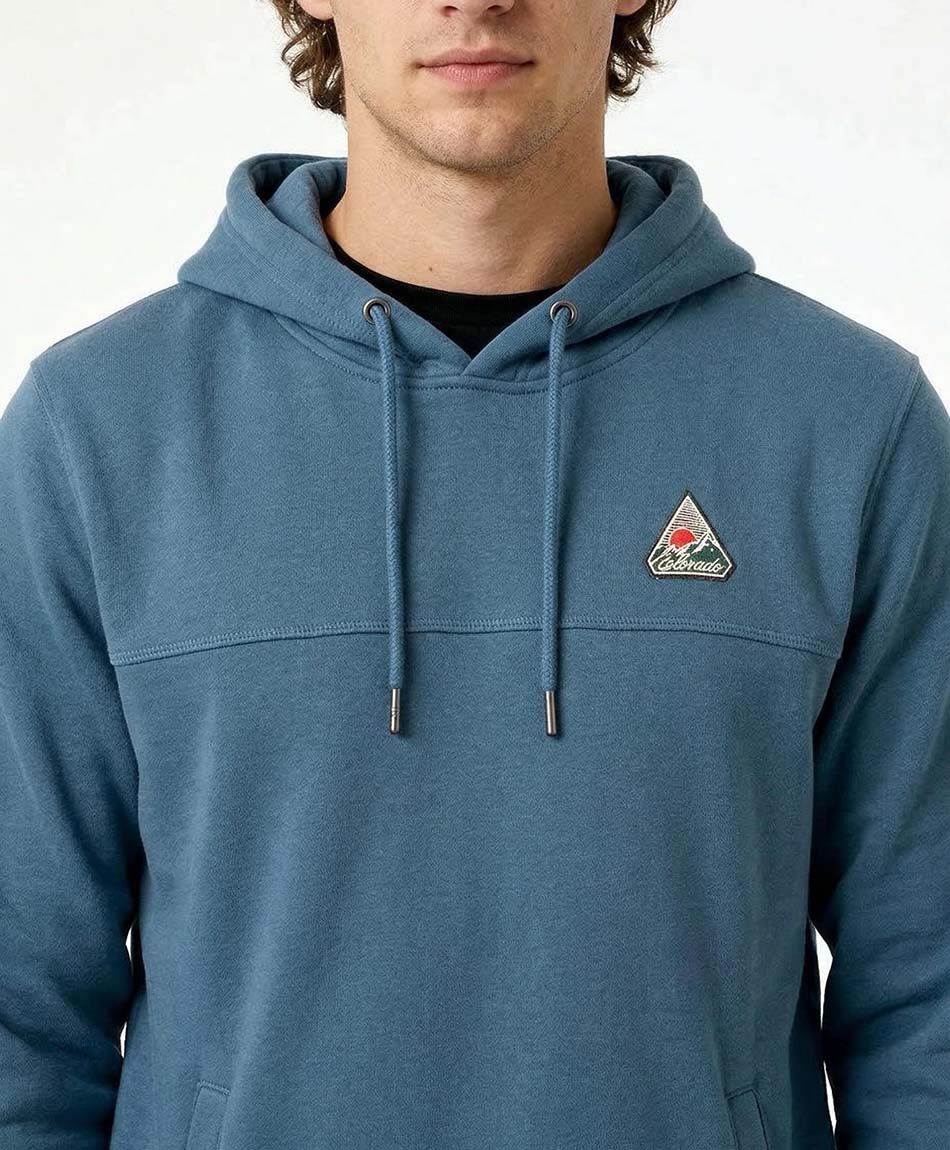 Poler&oacute;n hombre con capucha  colorado