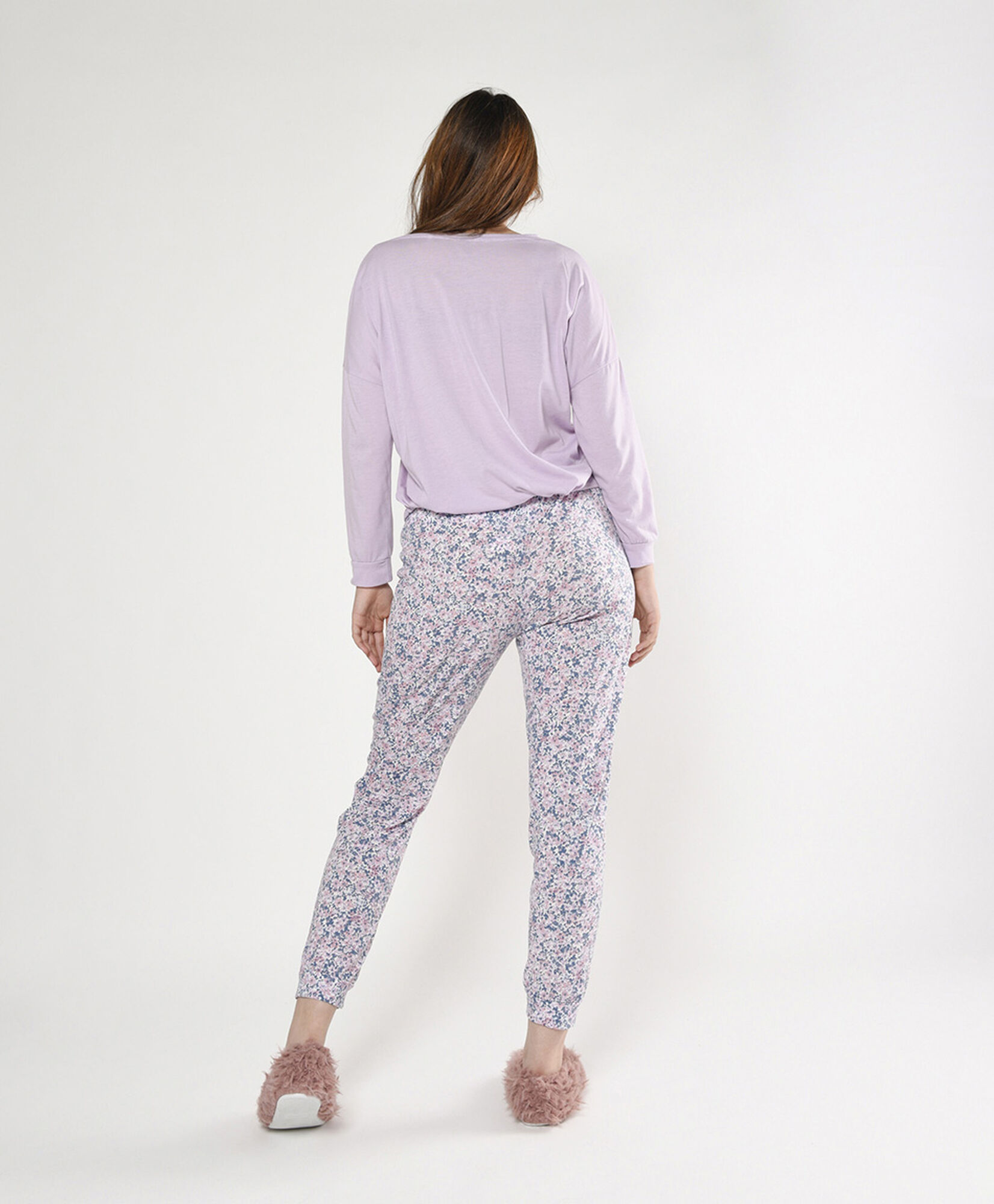 Pijama mujer floreado con cordón 2 piezas Pijama mujer floreado con cordón 2 piezas