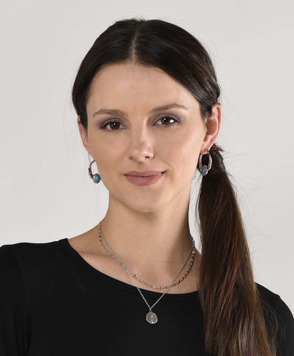 Collar mujer doble cadena 1 pieza