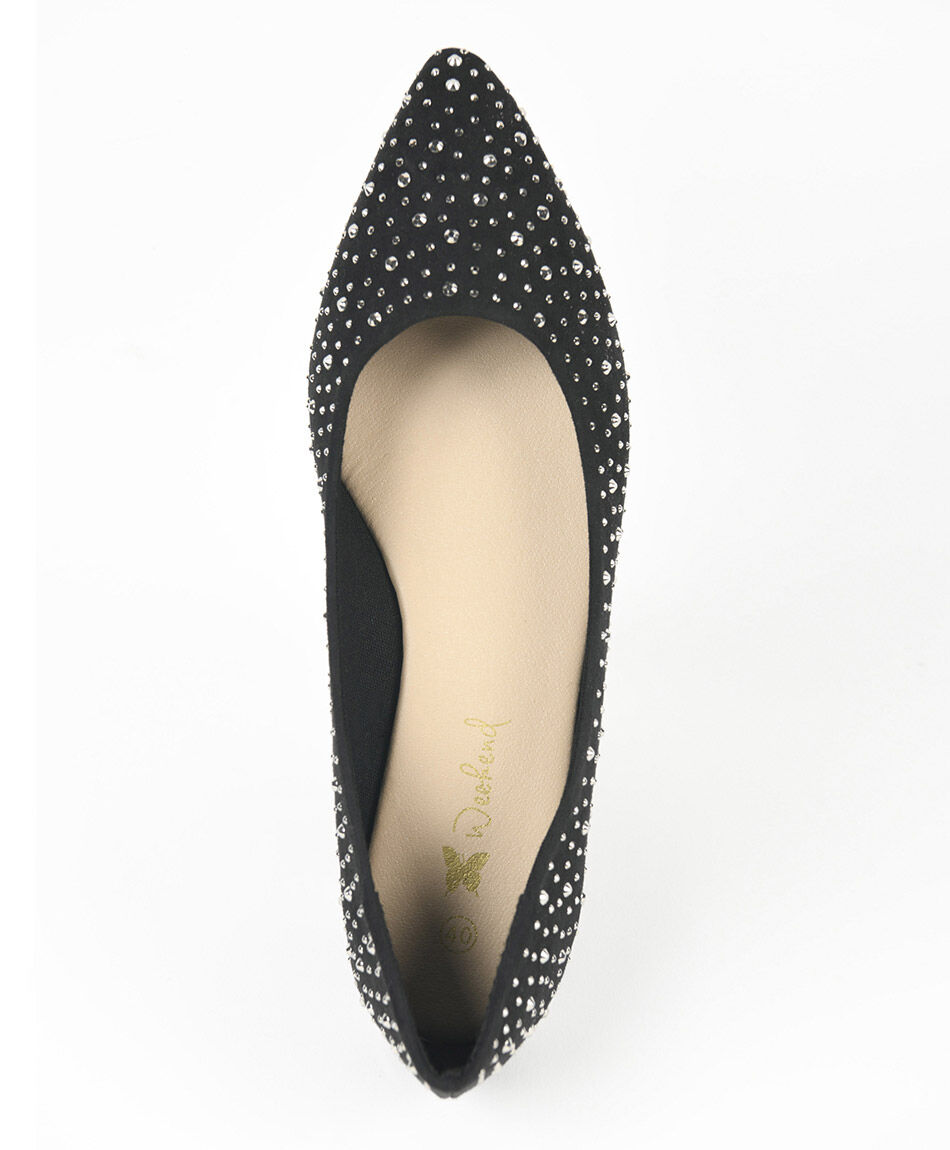 Ballerina mujer piedras taco cuadrado