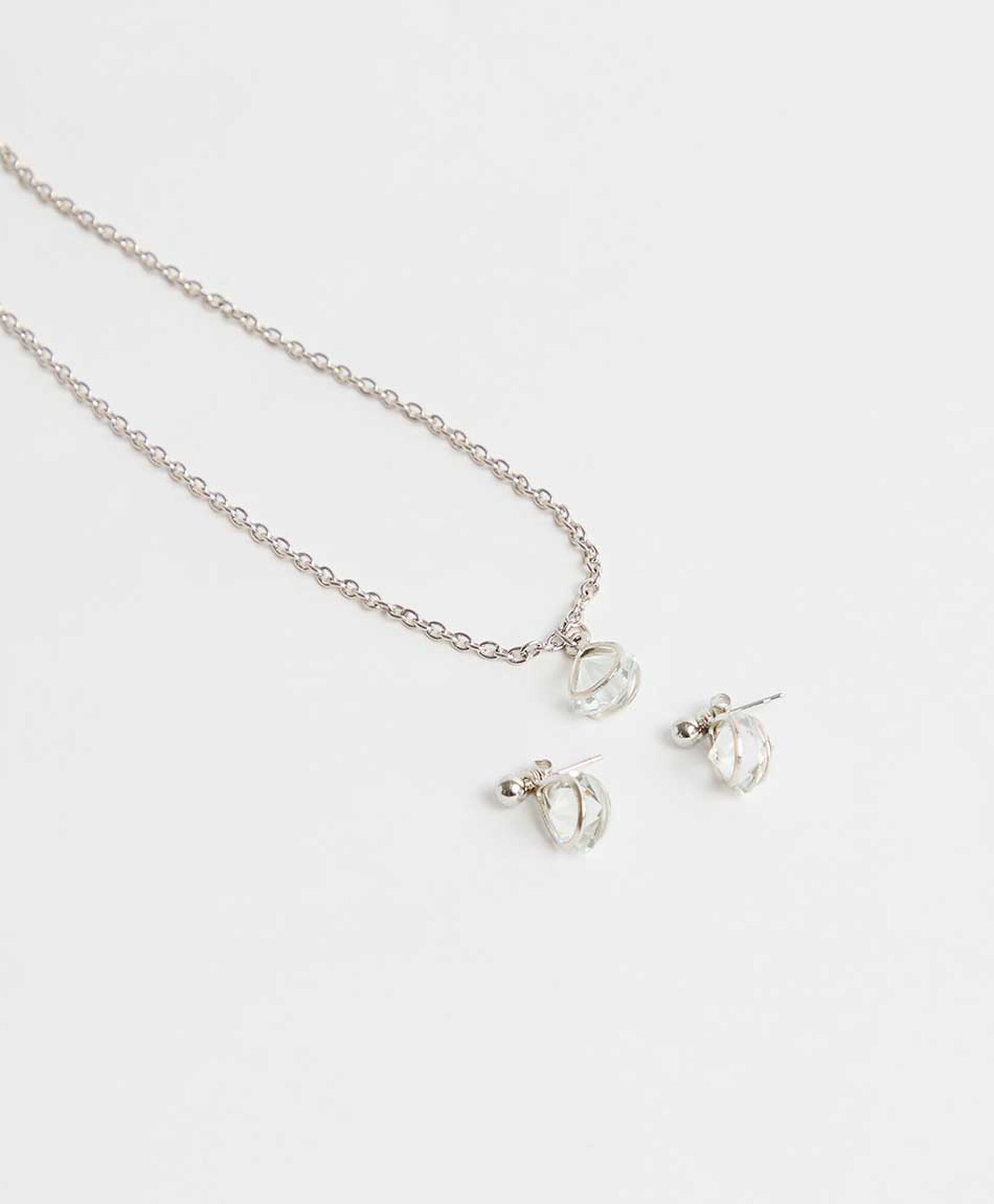 Set collar mujer piedras silver Set collar mujer piedras silver