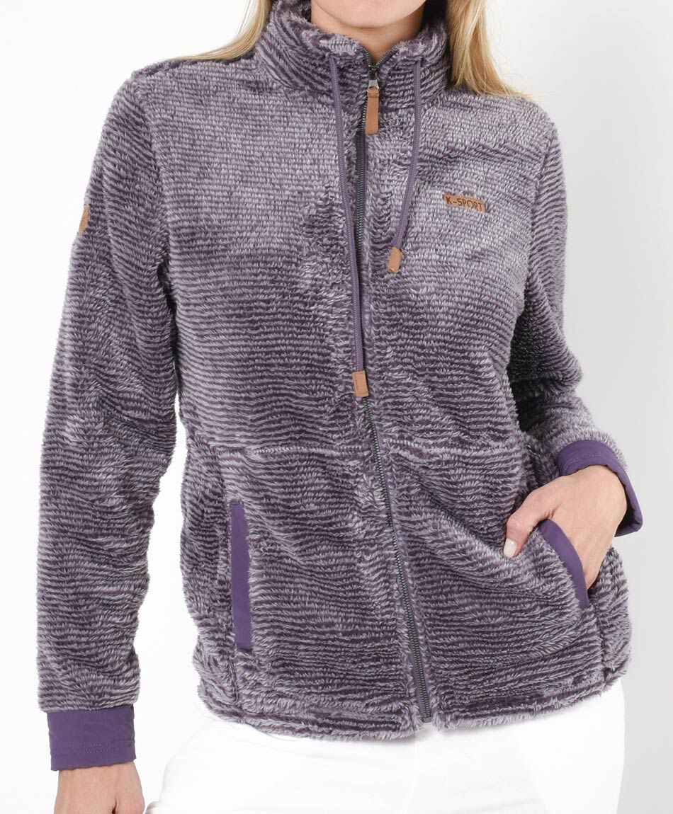 Polar deportivo mujer l&iacute;neas morado