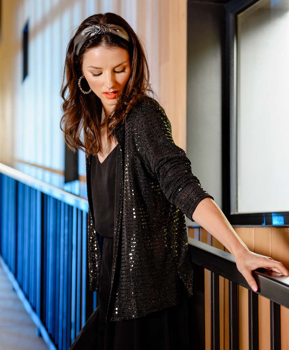 Tapado mujer brillos