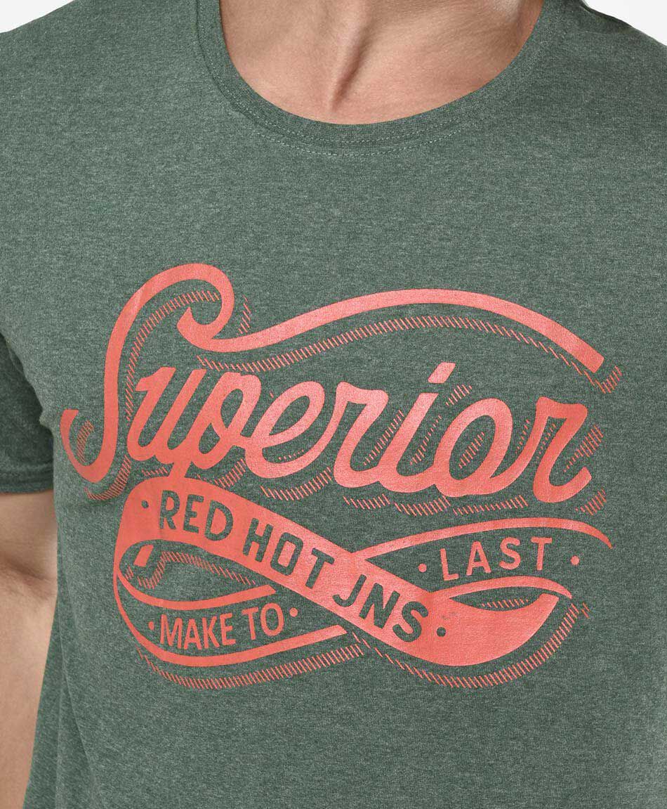 Polera hombre estampada texto