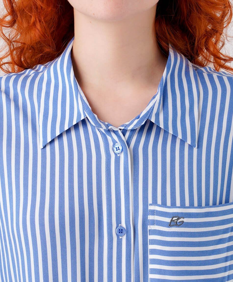 Blusa mujer l&iacute;neas bolsillo