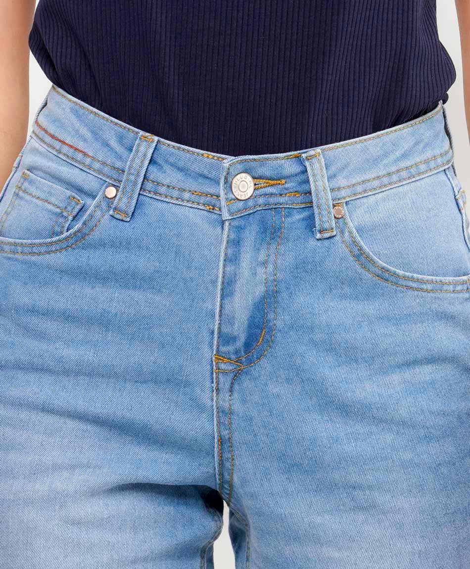 Jeans mujer capri liso