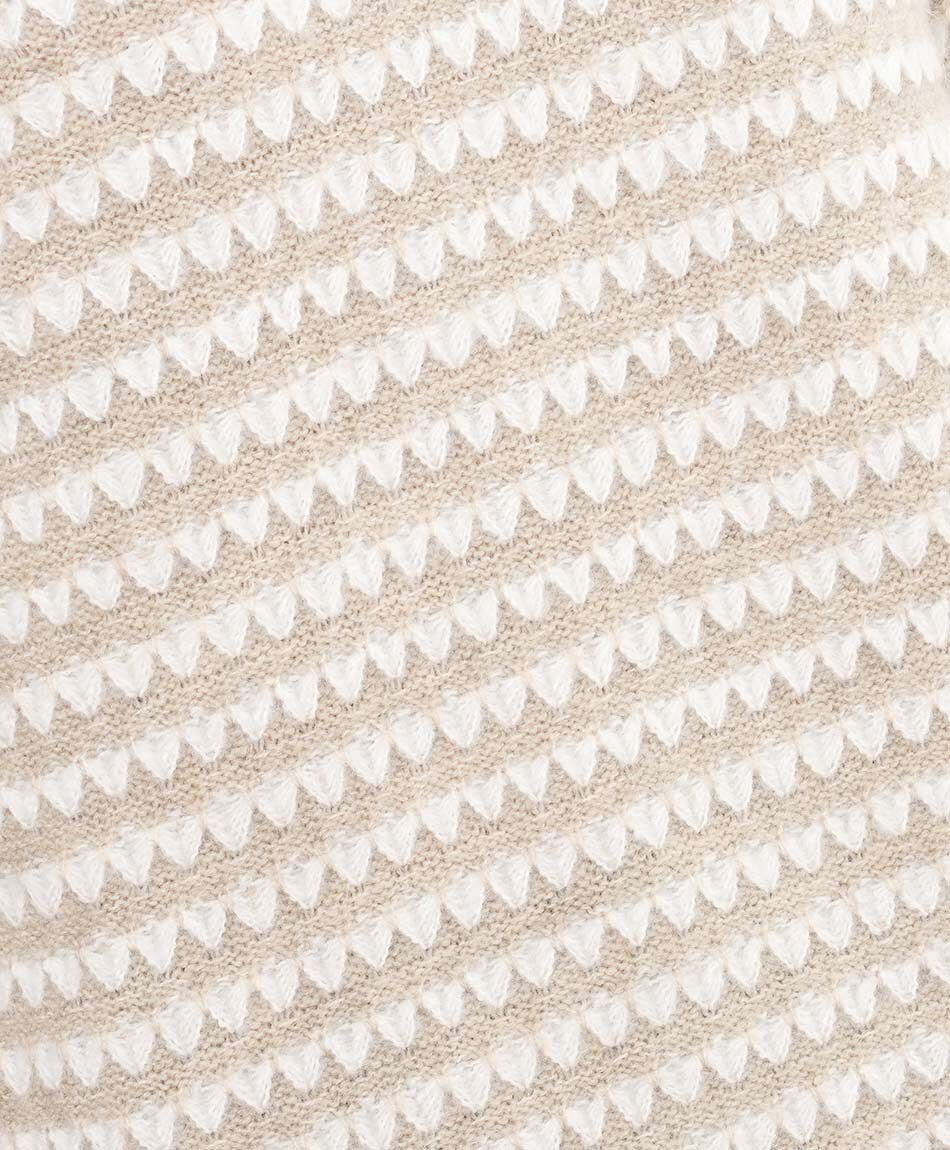 Sweater mujer rayas beige light
