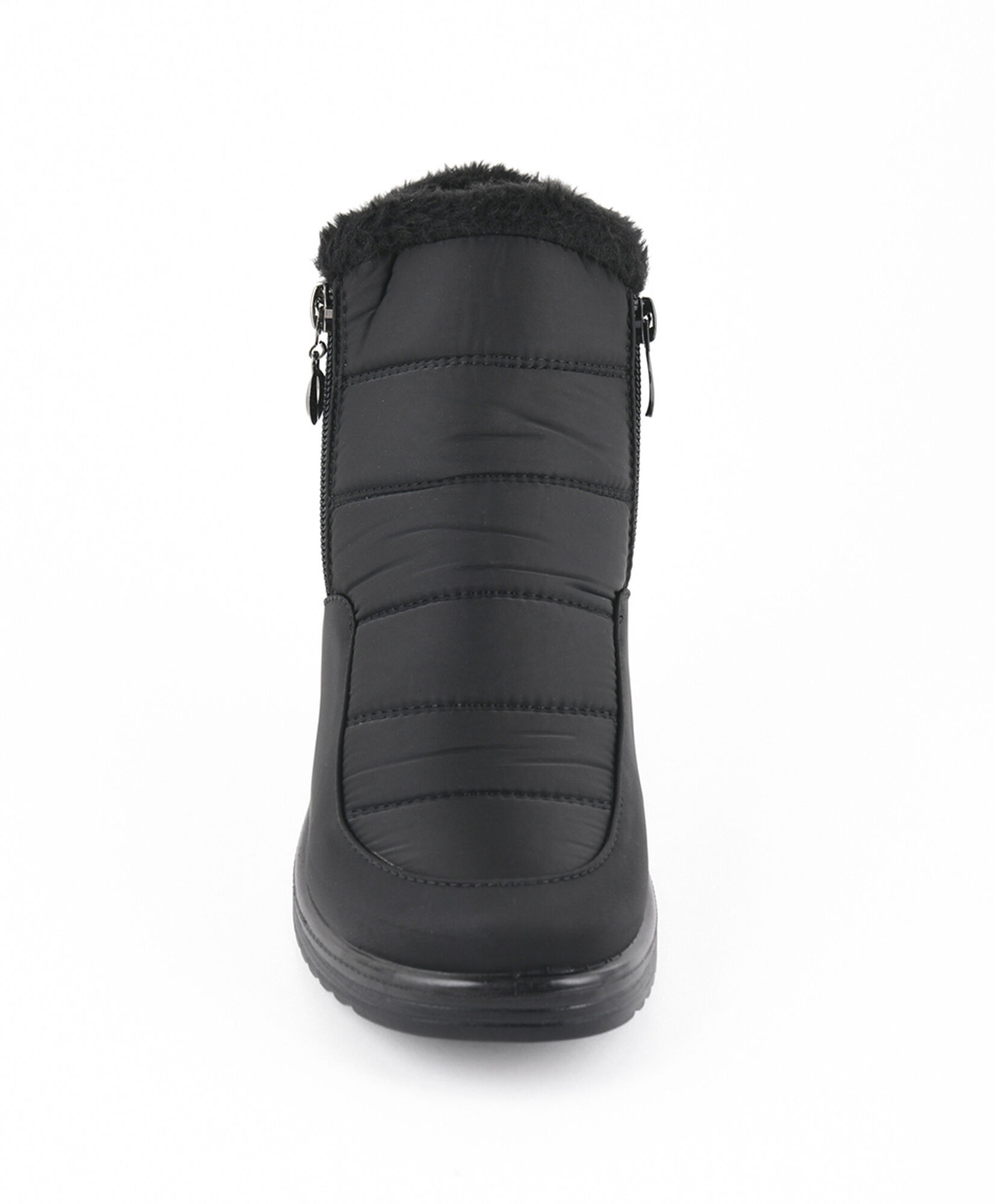 Botín mujer forrado estilo parka black Botín mujer forrado estilo parka black