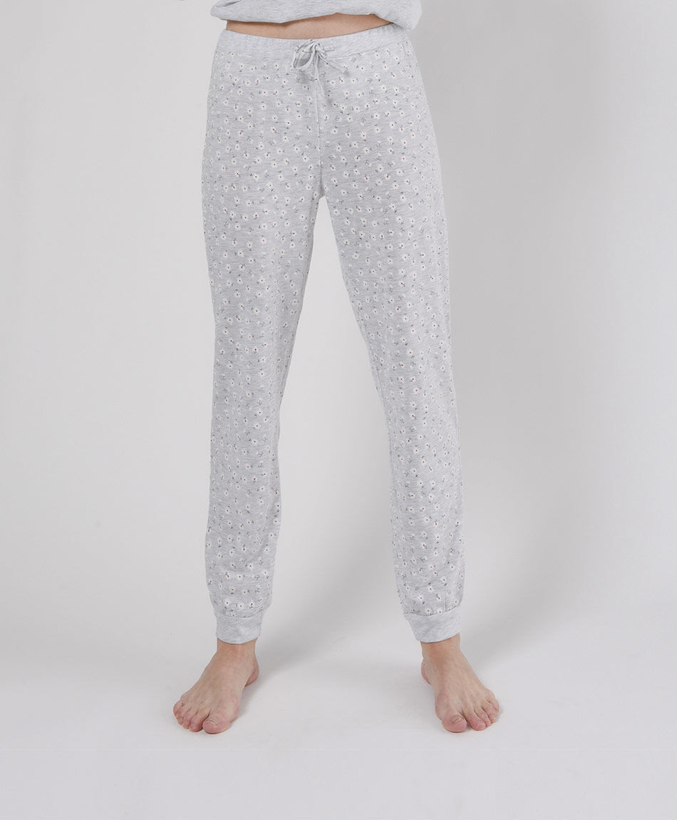 Pijama mujer gatos y florcitas 2 piezas