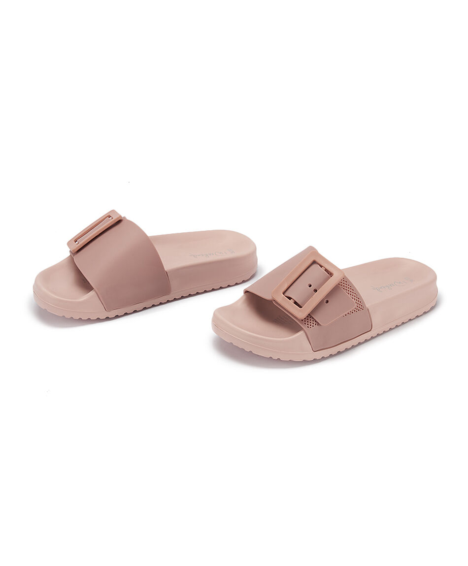 Sandalia mujer eva hebilla rosada
