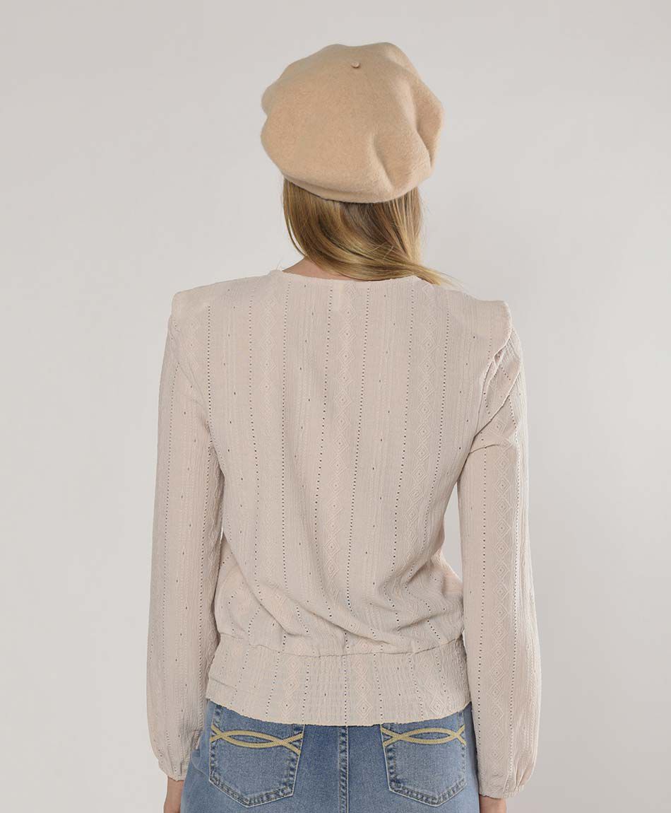 Polera mujer calado rombos