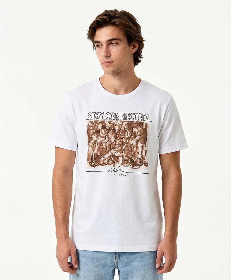 Polera hombre stay connected