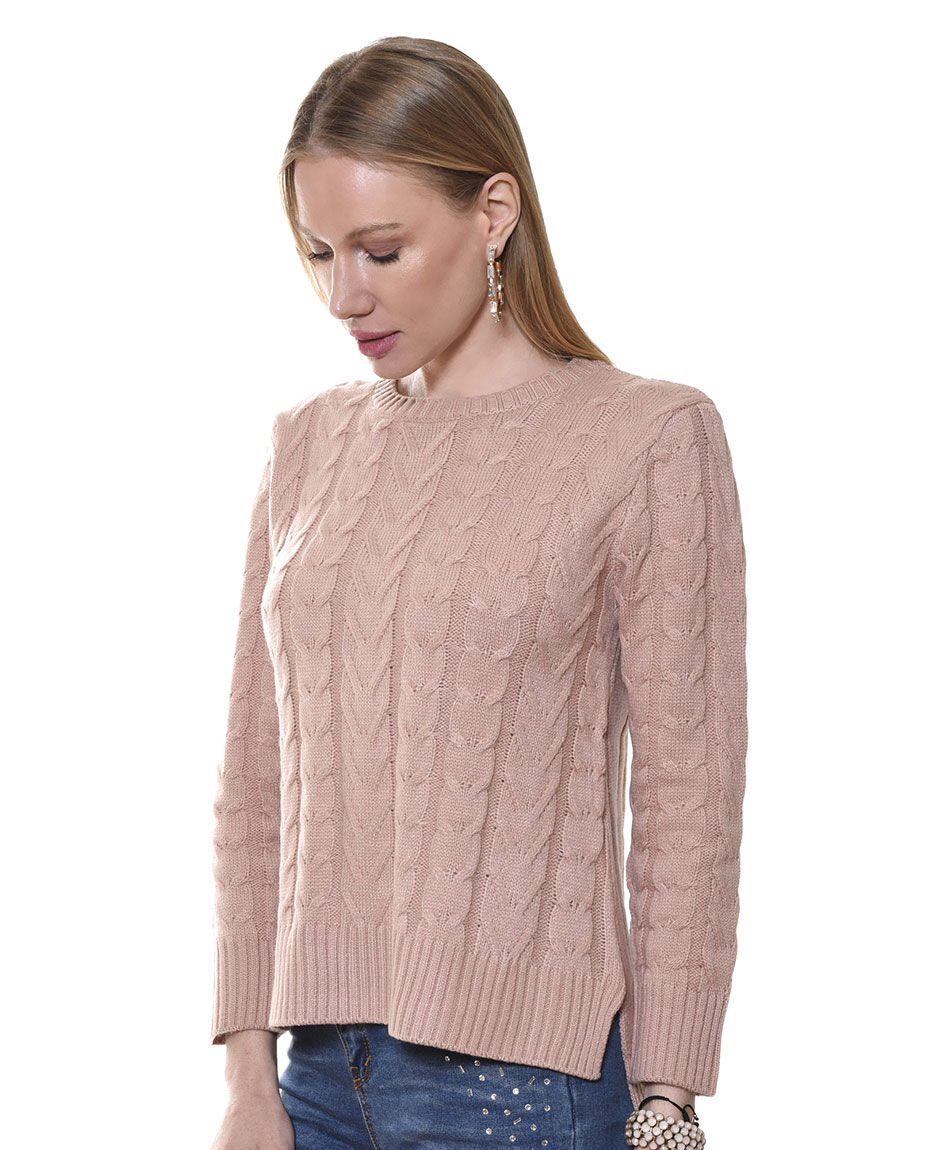 Sweater trenzado tortuga