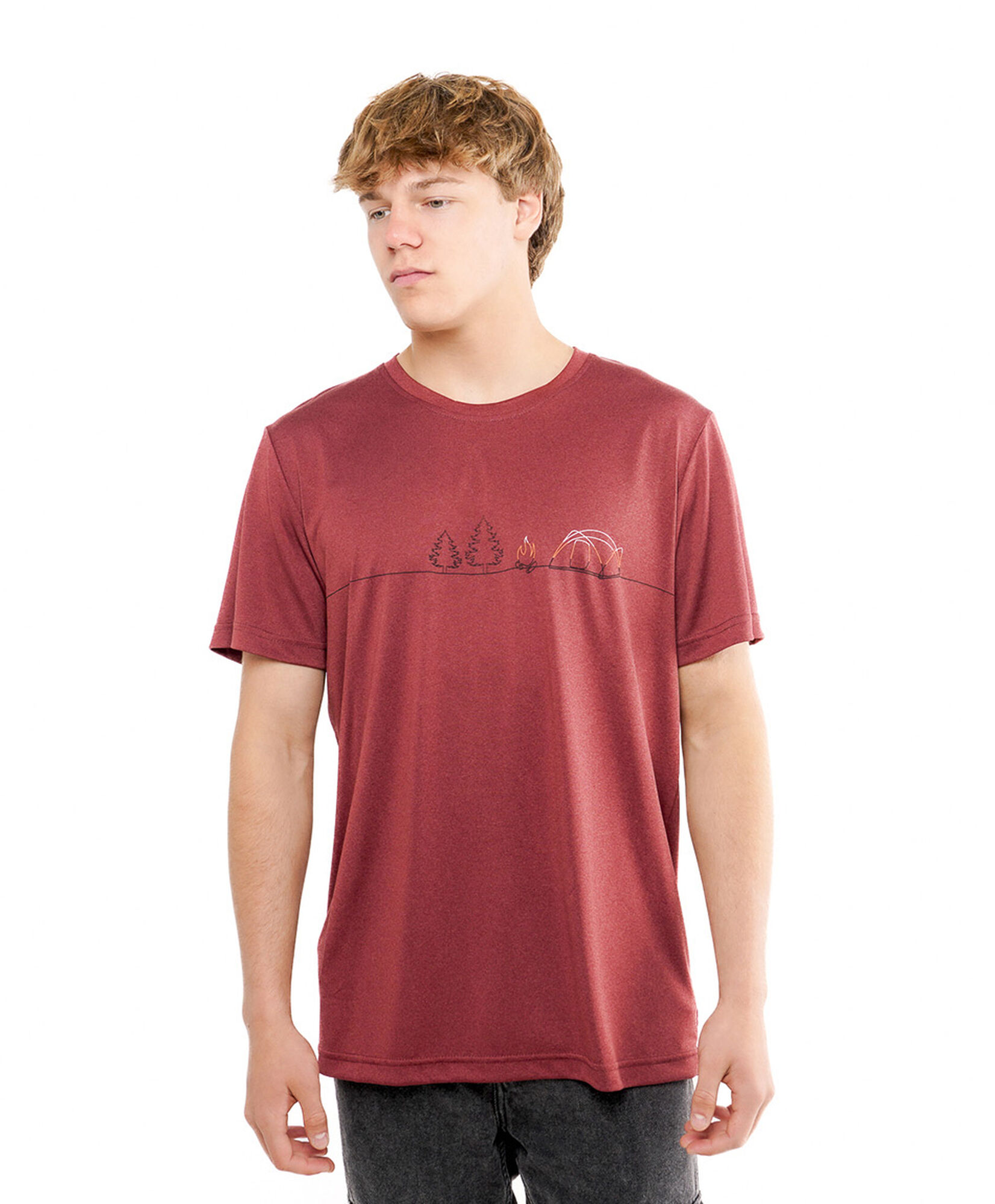 Polera hombre dry fit print fogata Polera hombre dry fit print fogata
