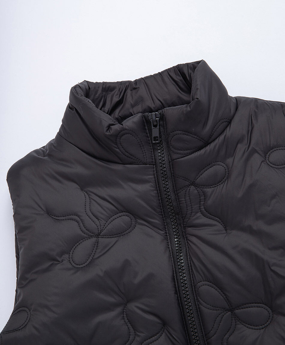 Parka ni&ntilde;a sin mangas negro