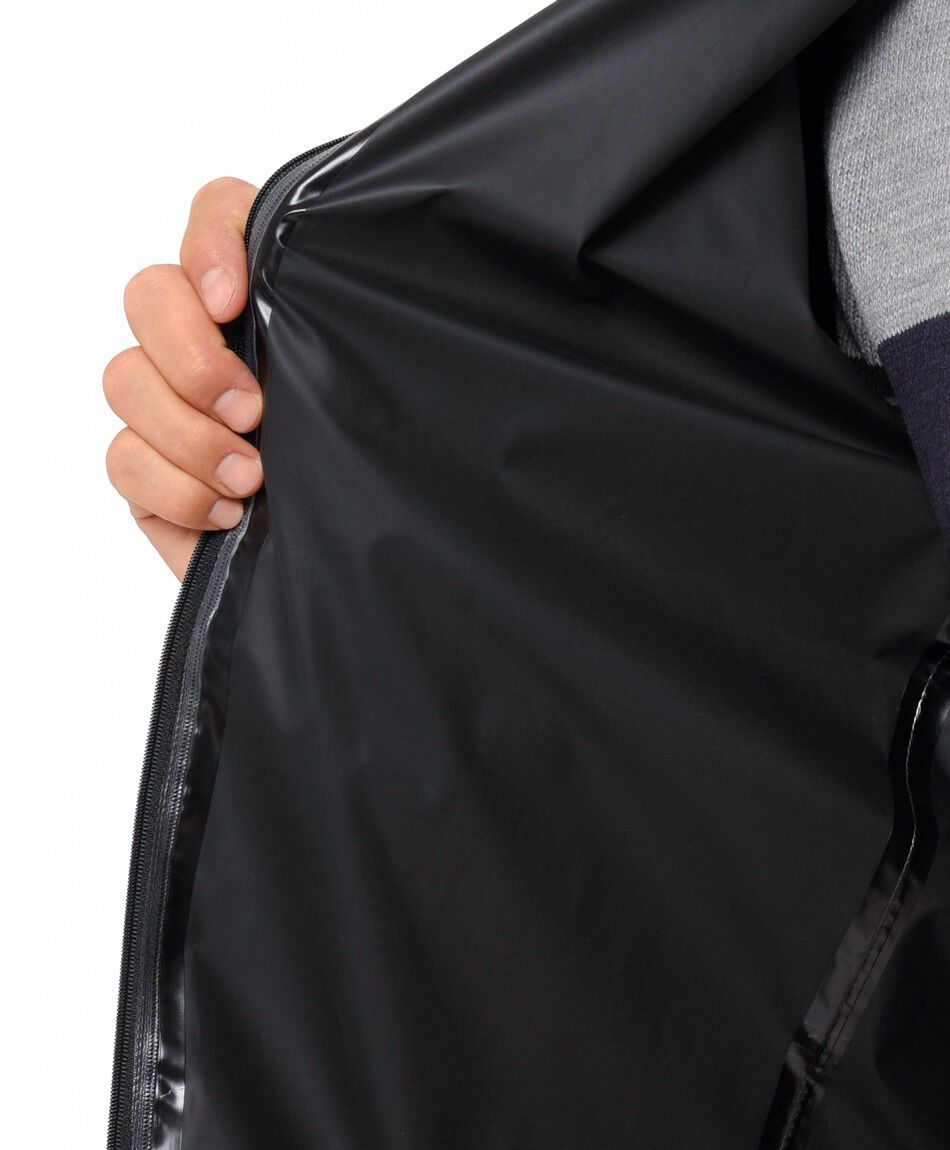 Cortaviento hombre liso negro