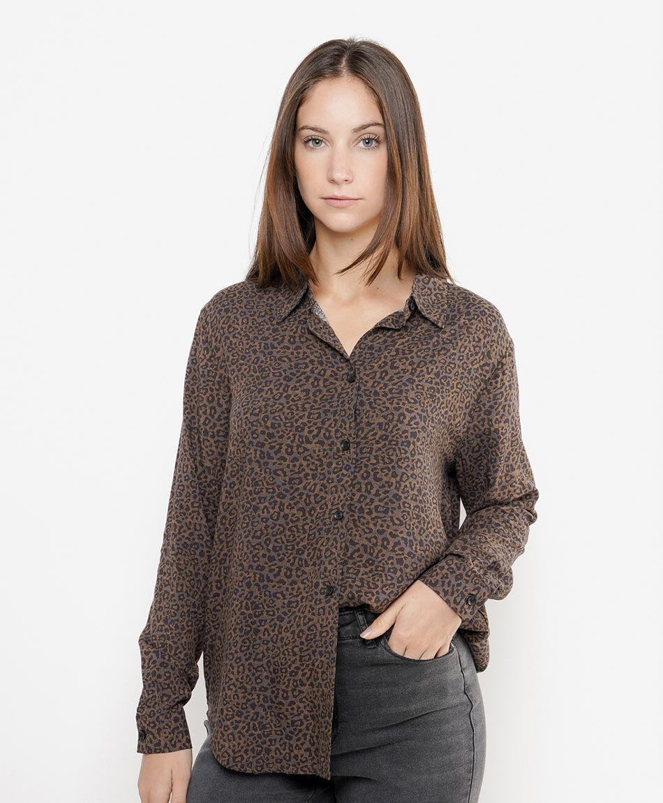 Blusa mujer animal print larga