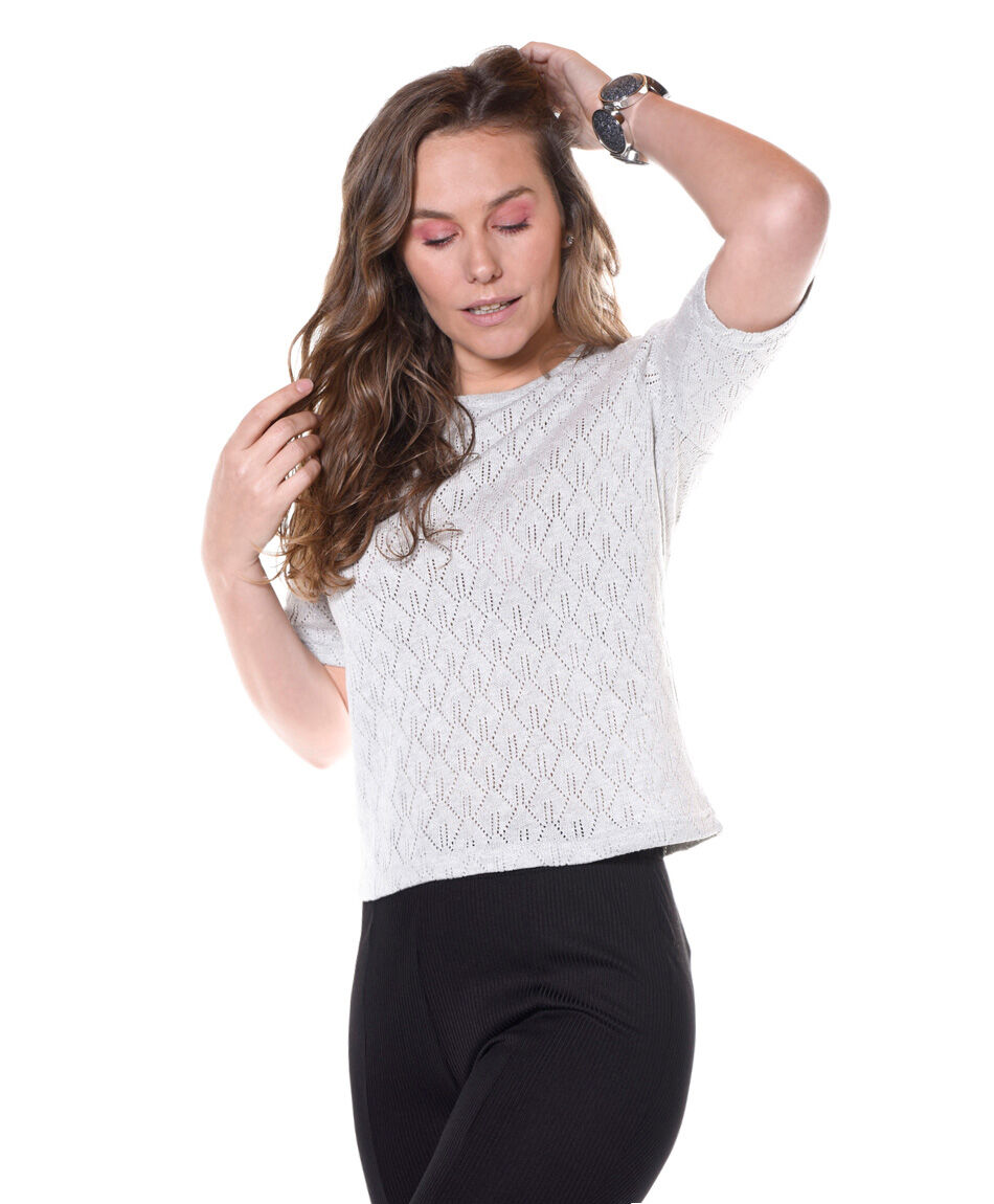Polera punto hoja