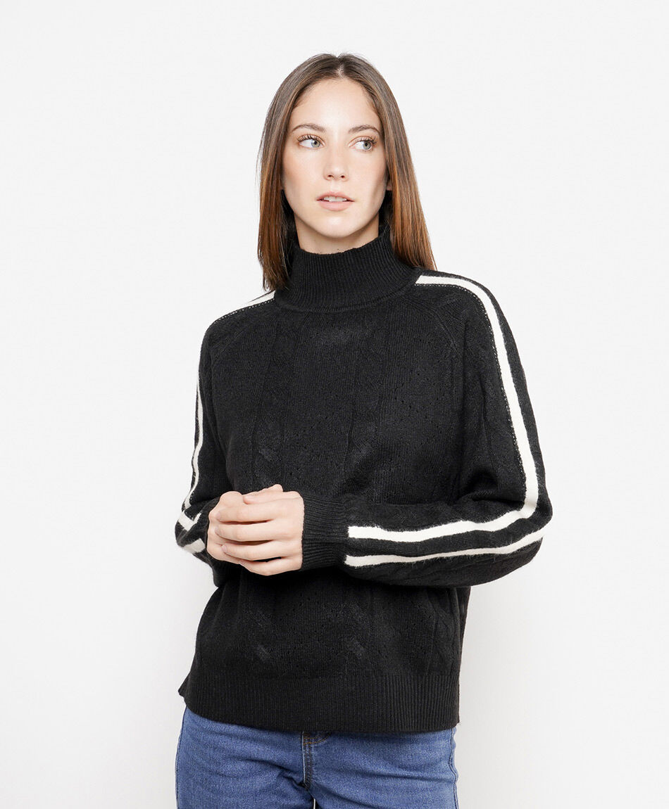 Sweater mujer doble l&iacute;nea lateral