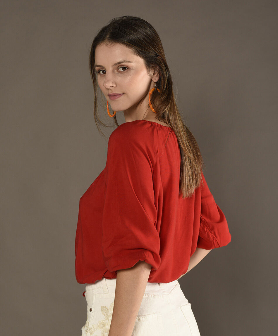 Blusa pretina lazo