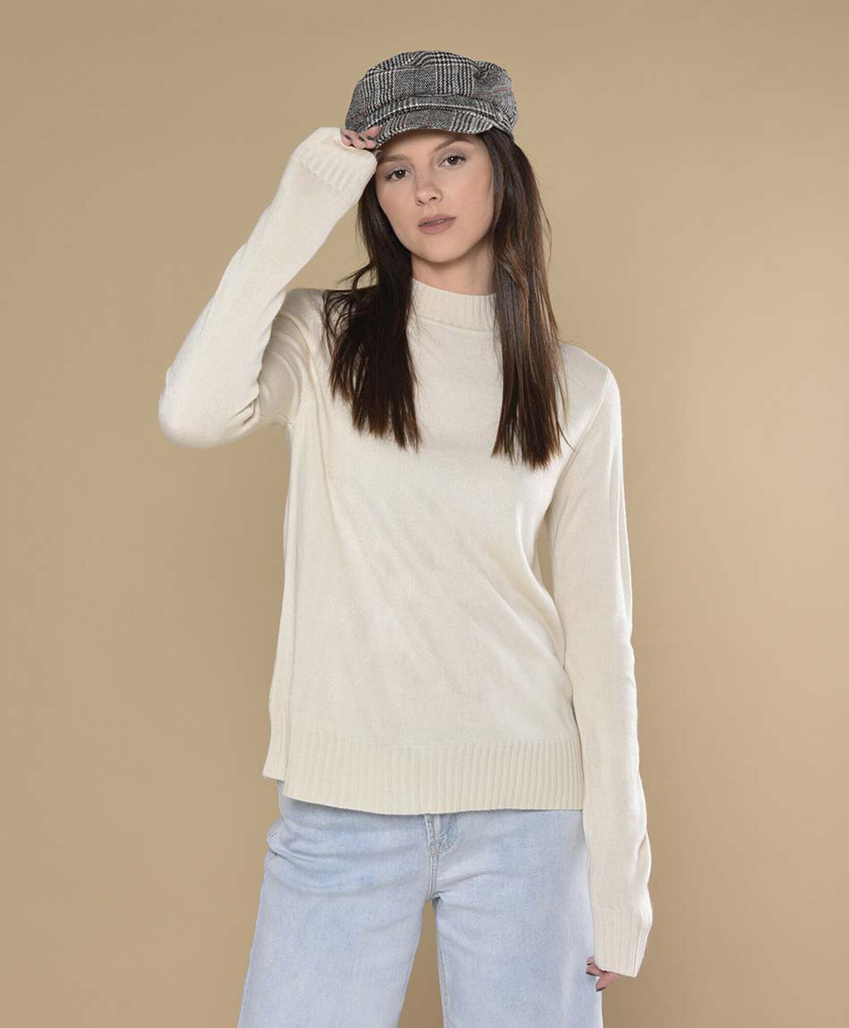 Sweater mujer pretina acanalada Sweater mujer pretina acanalada