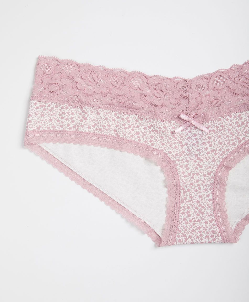 Pantaleta mujer algod&oacute;n encajes