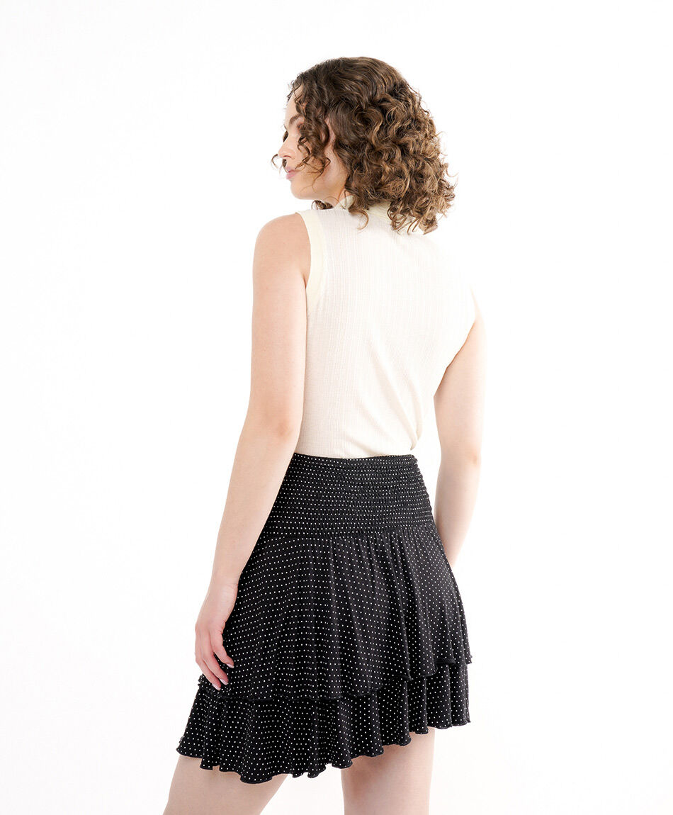 Mini falda mujer short pisos puntos