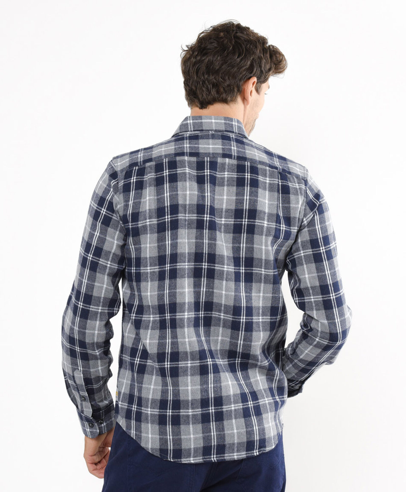 Camisa hombre franela gris Camisa hombre franela gris