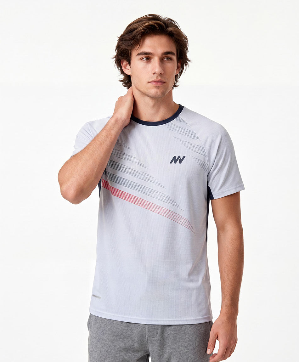 Polera deportiva hombre runner white