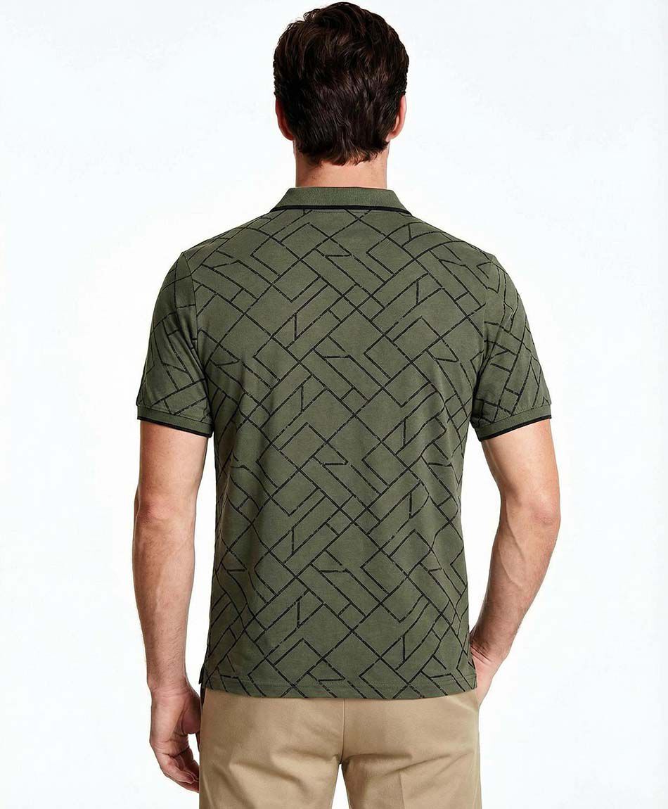Polera hombre cuello polo green