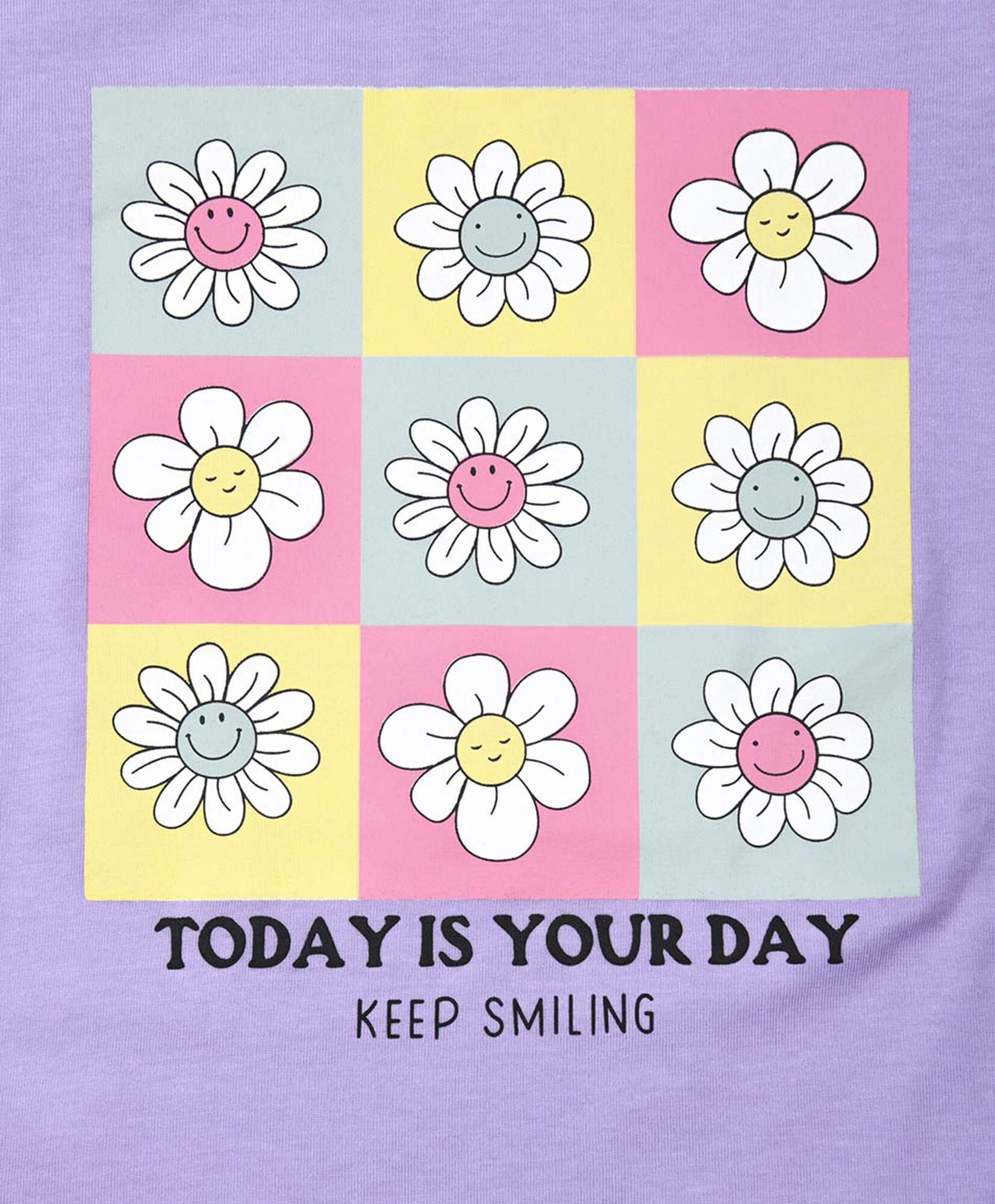Polera niña cuadros flores Polera niña cuadros flores
