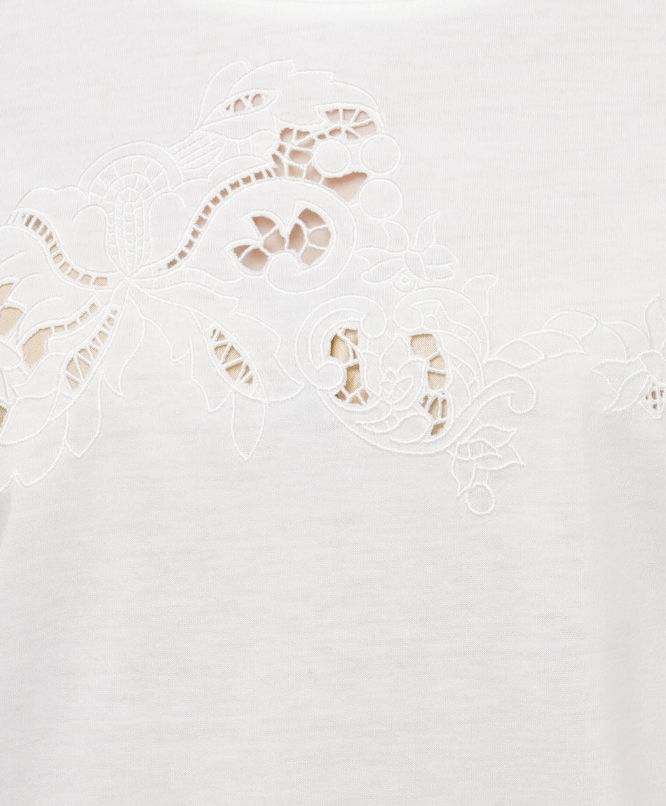 Polera mujer bordado calado